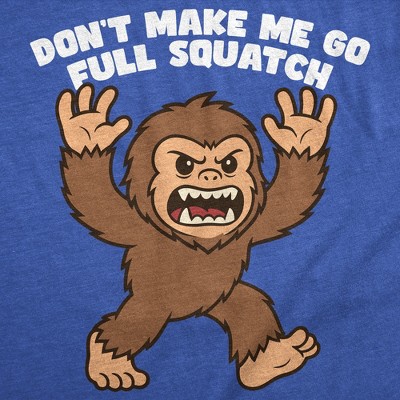 Мужские футболки Crazy Dog T-Shirts, Inc. Mens Funny T Shirt Dont Make Me Go Full Squatch Sarcastic Bigfoot Graphic Novelty Tee for Men - Crazy Dog Men's T Shirt for Animal Lovers Royal L — фото 2
