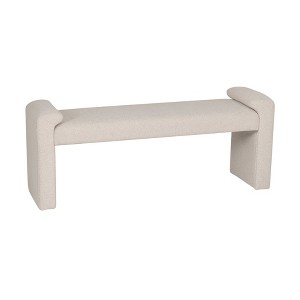 Linon Linn Upholstered Bench Tan - 1 of 4