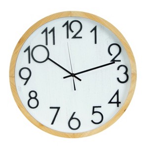 VIP Wood 18 in. White Wall Clock - 1 of 4