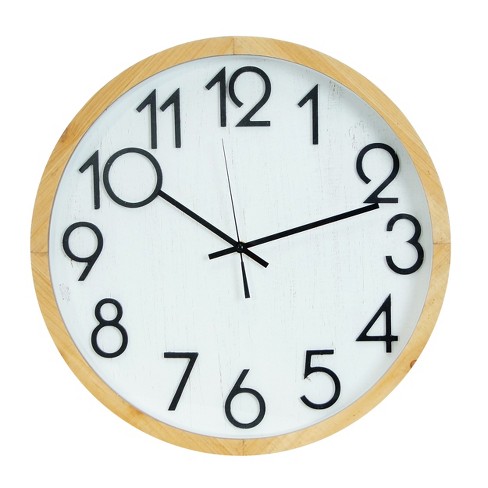 VIP Wood 18 in. White Wall Clock - image 1 of 4