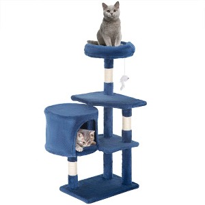 FDW 37 Inch Cat Tree Cat Tower Tall with Scratching Posts Cozy Condo Multi-Level Furniture Activity Center Cat Furniture for Indoor Cats - 1 of 4