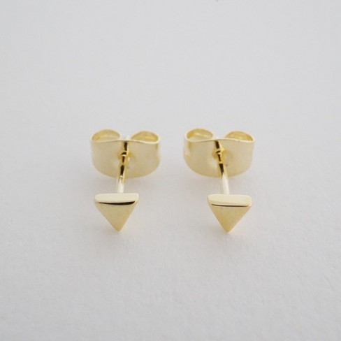 Mini Triangle Stud Earrings in Gold, Rose Gold, Silver - Honeycat - image 1 of 4