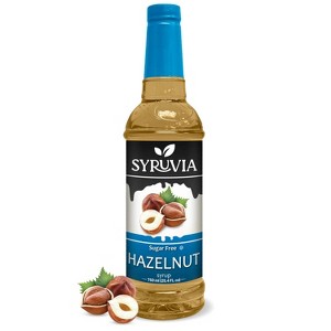 Syruvia Sugar Free Hazelnut Syrup - 25.4 fl oz. Premium Flavoring Syrup For Coffee - 1 of 4