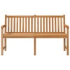 vidaXL Outdoor Patio Bench Garden Front Porch Chair Bench Solid Wood Teak - 59.1" - 3 of 4