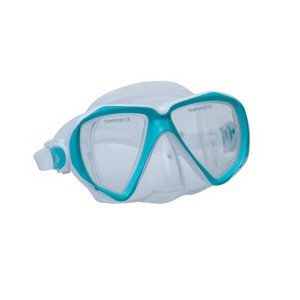 Hawaii Divers Orca Jr Snorkel Combo – White/Sky (Ages 8–14) - 1 of 4