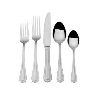 Gourmet Basics by Mikasa 20pc Portland Flatware Set: 18/0 Stainless Steel, Dishwasher-Safe, Service for 4, Traditional Style - 1 of 4