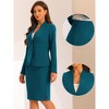 INSPIRE CHIC Women's Collarless Blazer and Formal Pencil Skirt Business Suit Set 2 Pcs - 2 of 4