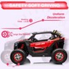 Acekool 24V 2-Seater Kids Ride-On UTV Car with 4WD 300W Motors, Remote Control, Shock Absorbers, Leather Seats, Music & Lights, Red - 2 of 4