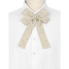 INSPIRE CHIC Women's Ribbon Lace Brooch Bow Vintage Tie Pin Clip Bow Tie with Pearls - 4 of 4