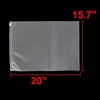 PiccoCasa Travel Clothes Coat Garment Watertight Plastic Storage Bags 20" x 16" Clear 5 Pcs - 2 of 3