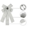 Allegra K Women's Pre-tied Bowknot Pin Solid Color Neckties Elegant Brooch Bow Tie - 4 of 4