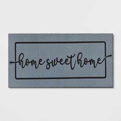 1'6"x3'10" Home Sweet Home Rubber Estate Doormat Gray - Threshold™