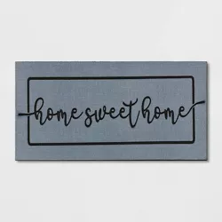 1'6"x3'10" Home Sweet Home Rubber Estate Doormat Gray - Threshold™