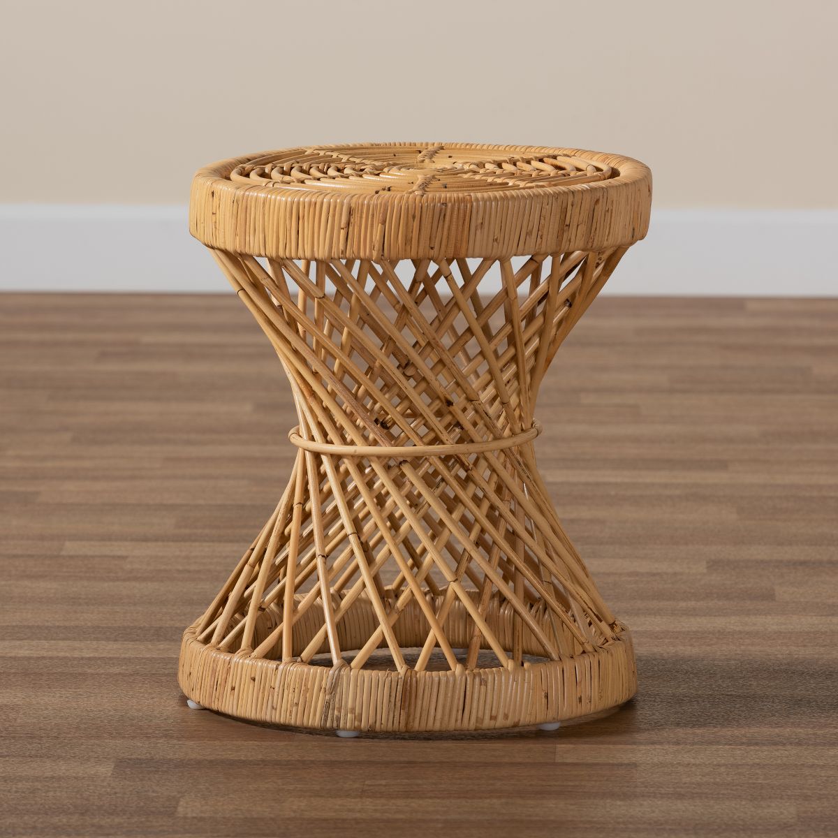 Baxton Studio Seville Modern and Contemporary Natural Finished Rattan End Table - thumbnail 5
