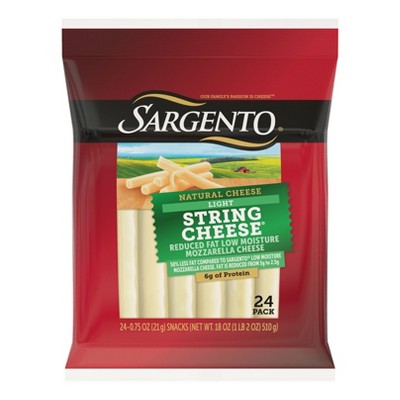 Sargento Light Mozzarella String Cheese - 18oz/24ct