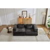 VASIP Compression Sofa, Convertible Floor Bed with Fixed Frame, Living Room and Bedroom Without Assembly Modular Chenille Loveseat - 4 of 4