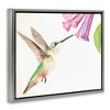 Stupell Industries Hummingbird & Bluebell Flower Black Framed Floater Canvas Wall Art - 3 of 4