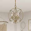 Livex Lighting Aria 3 - Light Chandelier in  Antique Brass - 3 of 4