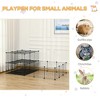 Pet Playpen with Door, Metal Mesh Cage with Mallet - 4 of 4