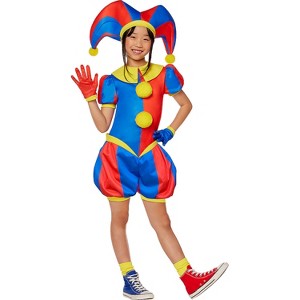 Digital Circus Kids' Pomni Halloween Costume Jumpsuit - 1 of 2