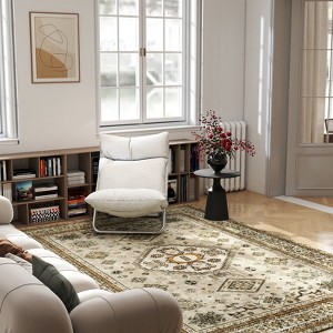 Area Rug for Living Room Vintage Soft Non Slip Brown Rugs for Bedroom Dining Room Living Room Bedroom Office Under Table - 1 of 4