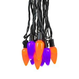 Novelty Lights LED C9 Ceramic Outdoor Lighting, Green Wire (25 Bulbs, 120 V) - 1 of 3