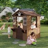 Cedar Wooden Kids Playhouse with Play Kitchen, Wooden Adventures Cottage for Backyard, Outdoor Toddler Playhouse for Kids with Vinyl Roof - 2 of 4