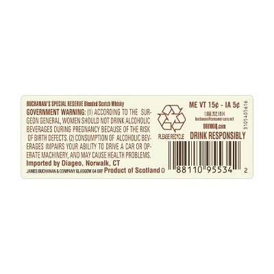 Buchanan's Special Reserve Aged 18 Years Blended Scotch Whisky - 750ml Bottle