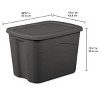 Racxily Large Storage Bin, 18 Gallon Plastic Storage Container with Snap-on Lid, Light Blue, 8 Pack - 2 of 4