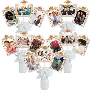 Big Dot of Happiness Happy Thanksgiving - Fall Harvest Party Picture Centerpiece Sticks - Photo Table Toppers - 15 Pieces - 1 of 4