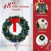 Karl Home Lighted PVC Christmas Wreath with 4 Colors - 2 of 4