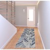 HomeRoots 8' Ivory Blue And Gray Chevron Power Loom Distressed Runner Rug - 2 of 4