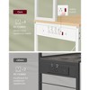 Bakers Rack - 31.5 - Inch Coffee Bar with Power Outlet. 6 - Tier Kitchen Shelves with 6 Hooks, Perfect as Microwave Stand - 3 of 4