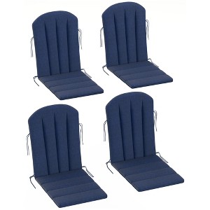 Outsunny Set of 4 Adirondack Chair Cushion, High Back Outdoor Chair Cushions with Ties - 1 of 4