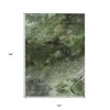 Green And Ivory Abstract Washable Indoor Outdoor Area Rug - 3 of 4
