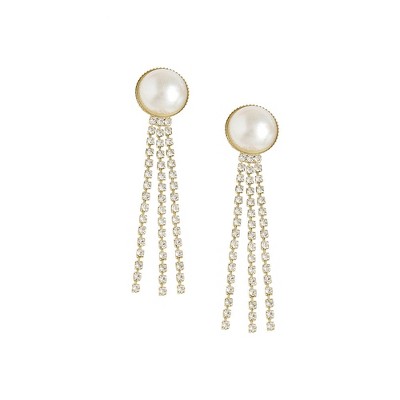 SOHI Women's Gold Snowball Drop Earrings