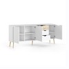 Tvilum,Diana Sideboard with 3 Doors and 3 Drawers, White/Oak Structure - 3 of 4