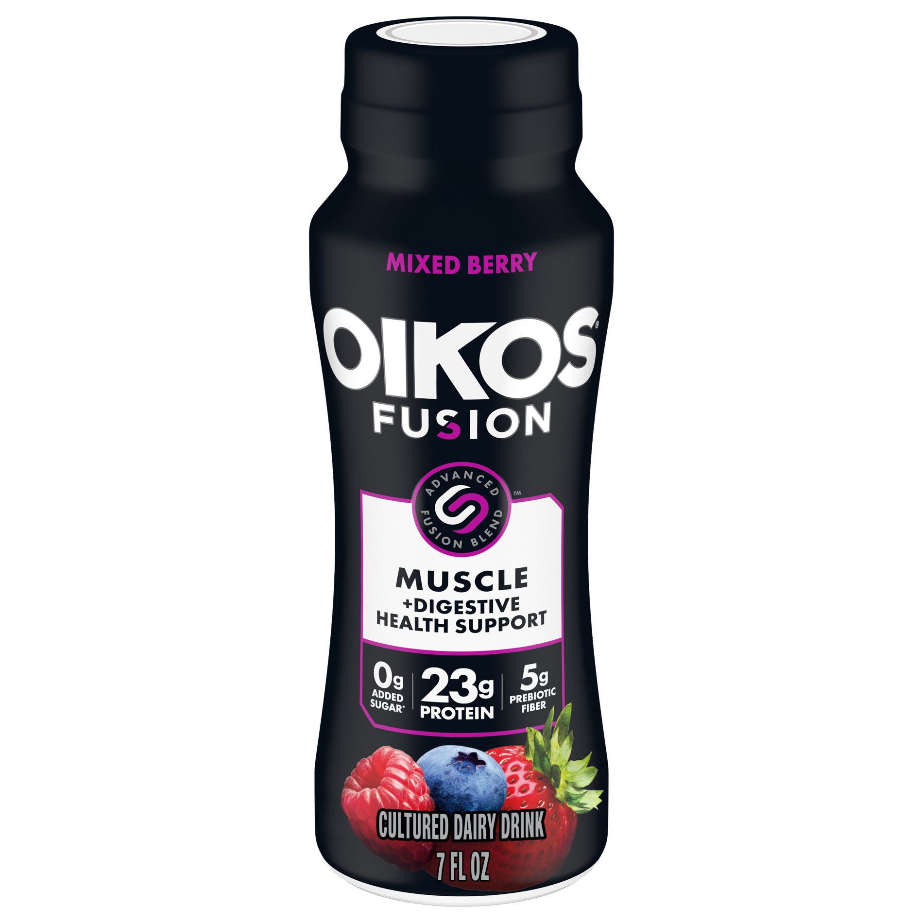 Oikos Fusion Mixed Berry Cultured Dairy Drink - 7 fl oz