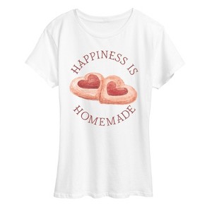 Women's - Instant Message - Happiness Is Homemade Women's Short Sleeve Graphic T-Shirt Short Sleeve Graphic T-Shirt - 1 of 4