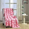 Kate Aurora Valentine's Day Pink Polka Dot Hearts Ultra Soft & Plush Accent Throw Blanket - 50 In W X 60 In. L - 2 of 3