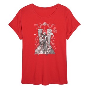 Women's - Disney - Jack Sally Love Oversized Graphic T-Shirt - 1 of 4