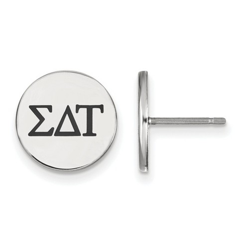 Black Bow Jewelry Sterling Silver Sigma Delta Tau Greek Life Stud Earring - image 1 of 3