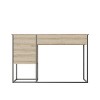 NicBex Rustic Writing Desk Working Table with Drawers&Shelves,Teak Wood Finish Computer Desk with Slatted Design,Natural - 4 of 4
