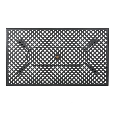 Taylor Black Sand Cast Aluminum Rectangle Dining Table