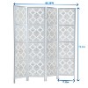 NicBex 4-Panel Room Divider Modern Folding Fabric Privacy Screen with Wood Legs for Home & Office - 3 of 3