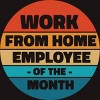 Men's Design By Humans Home office - employee of the month By RandomDudeArt T-Shirt - 2 of 4