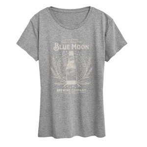 Women's - Blue Moon - Artfully Crafted Short Sleeve Graphic T-Shirt - 1 of 4