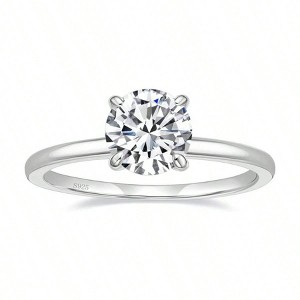 1.5CT Sterling Silver Engagement Ring , Size 6 Fashionable and Exquisite - 1 of 4