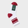 Women's Game Day Varsity Stripe Ribbed Cushioned Mid Crew Socks - Wild Fable™ - 2 of 3