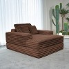 Lesly 55.12 in. Wide Square Arm Velvet Square Sectional Sofa Couch Modern Single Square - 3 of 4
